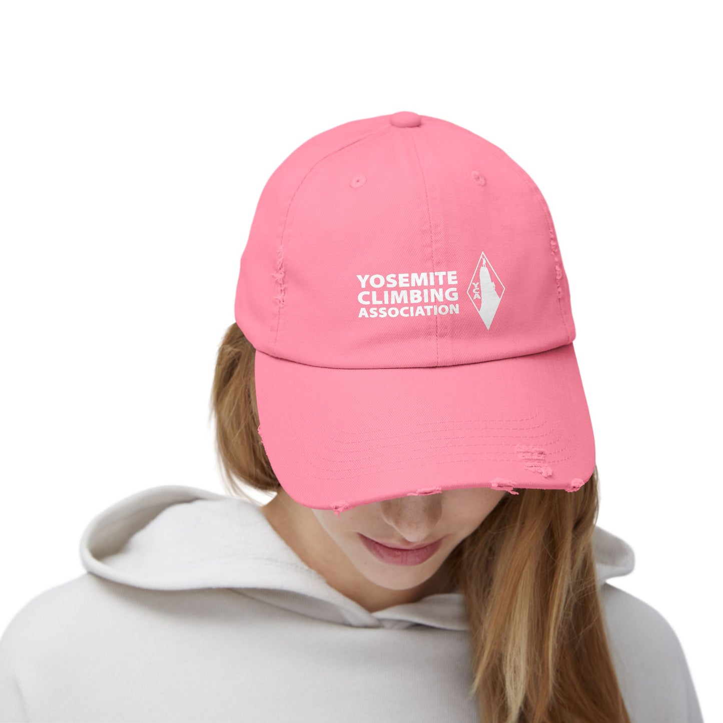 Yosemite Climbing Association Distressed Cap with Silk Screened Logo