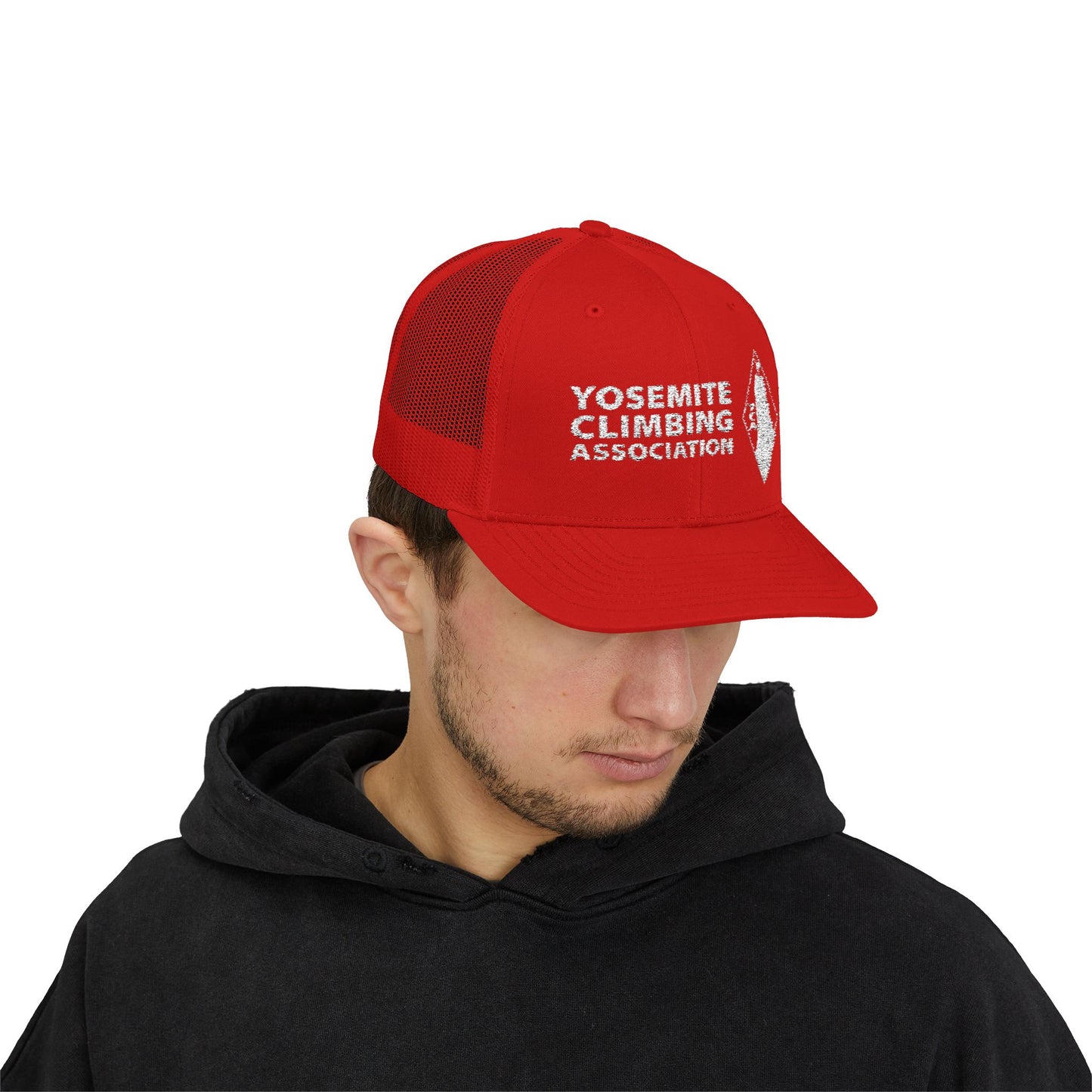 Yosemite Climbing Association Snapback Trucker Cap, Silk Screen Logo