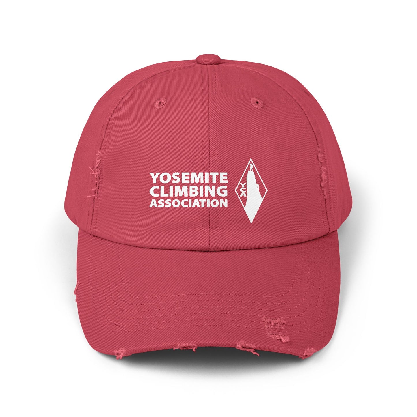 Yosemite Climbing Association Distressed Cap with Silk Screened Logo