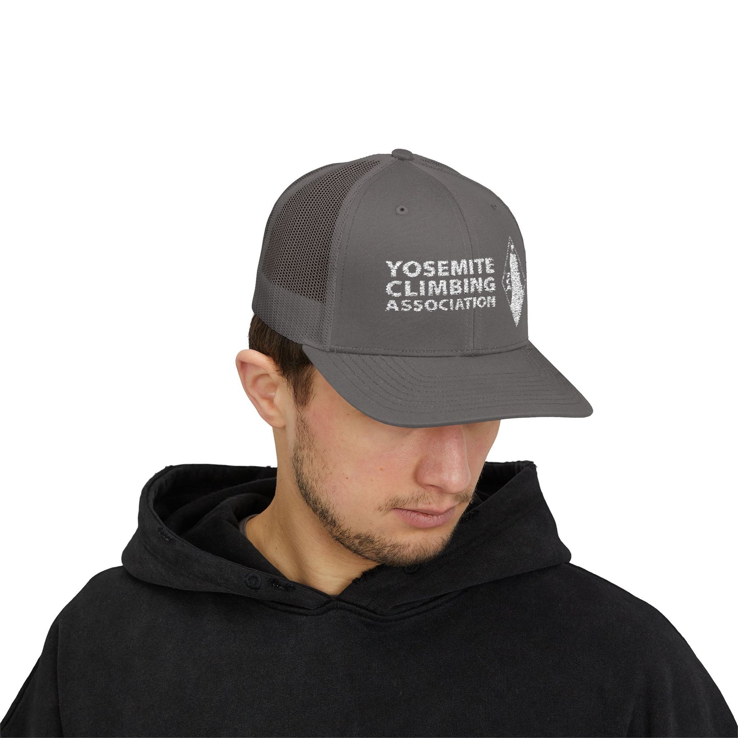 Yosemite Climbing Association Snapback Trucker Cap, Silk Screen Logo