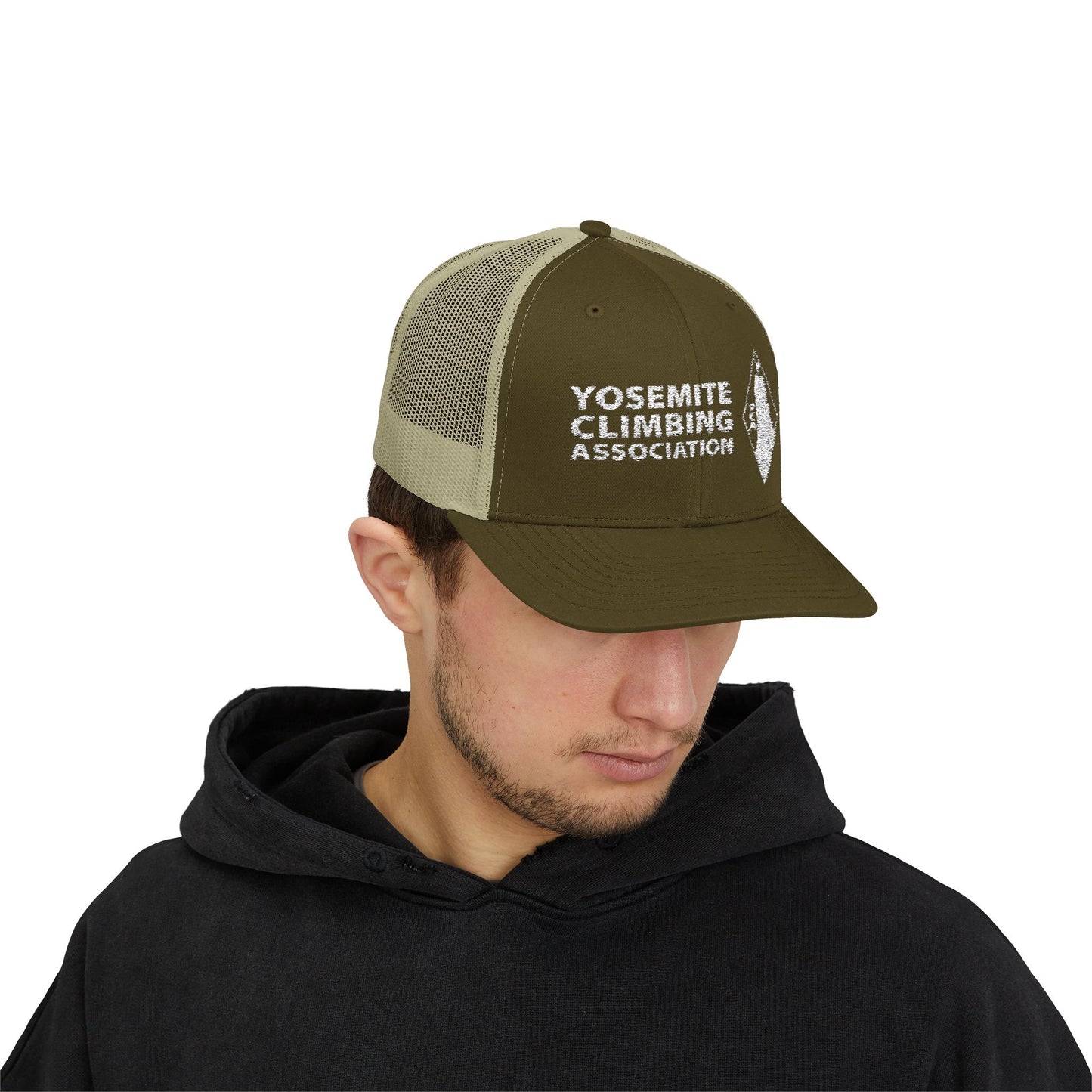 Yosemite Climbing Association Snapback Trucker Cap, Silk Screen Logo
