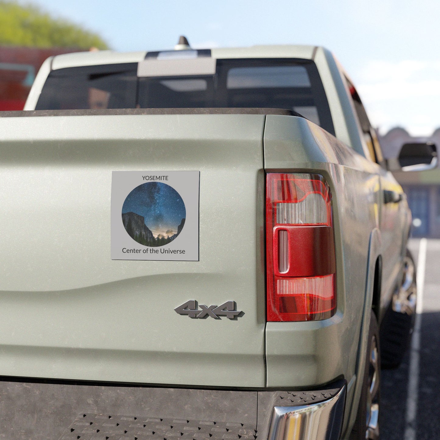 Yosemite - Center of the Universe Car Magnet. 5" x 5"