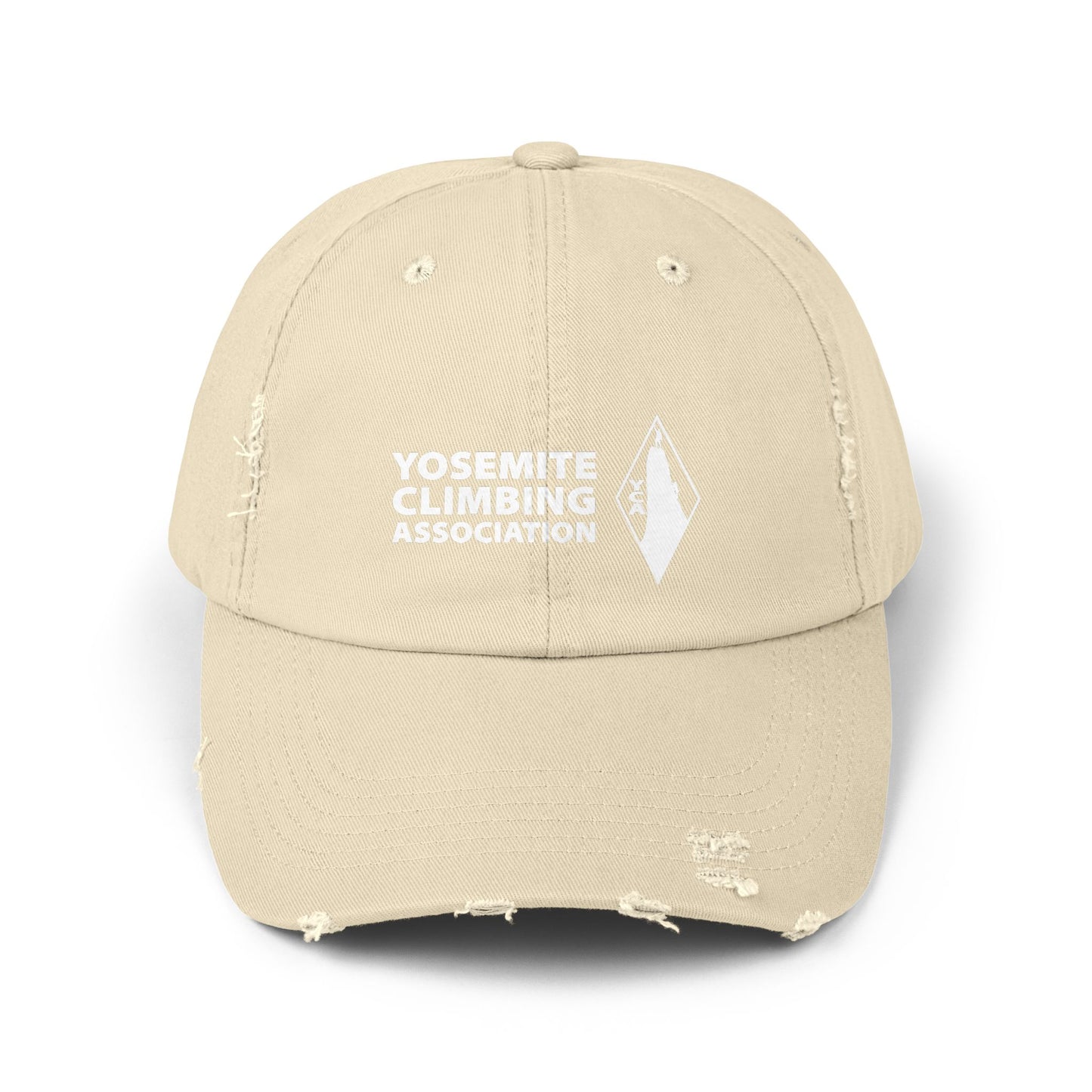 Yosemite Climbing Association Distressed Cap with Silk Screened Logo