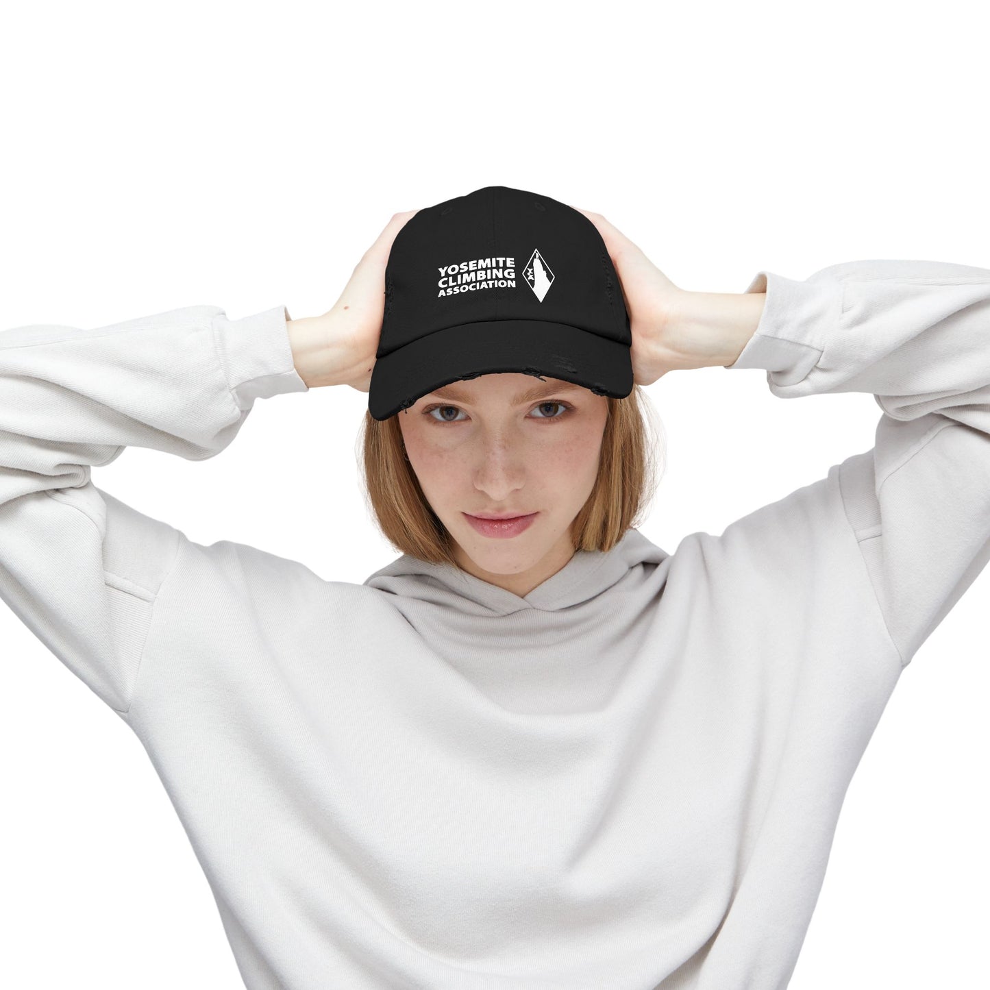 Yosemite Climbing Association Distressed Cap with Silk Screened Logo