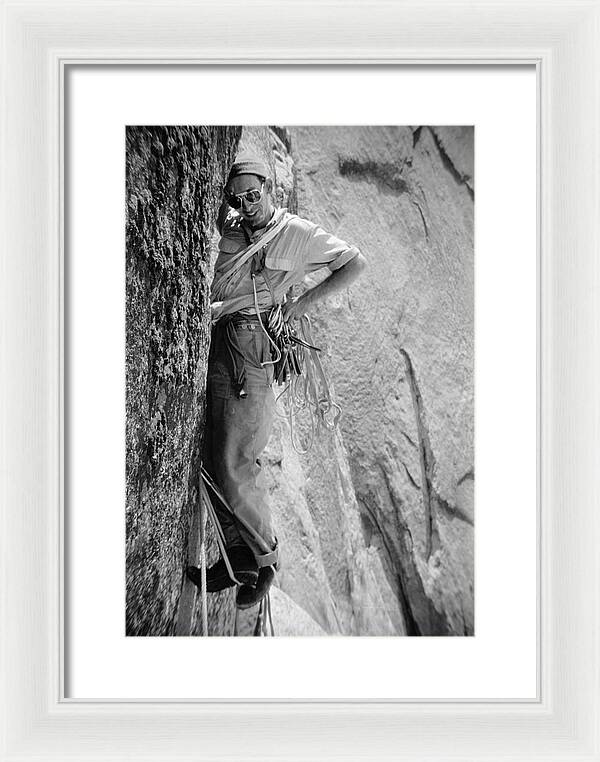 Royal Robbins on the First Ascent of the NW Face Half Dome | Framed Photo Print