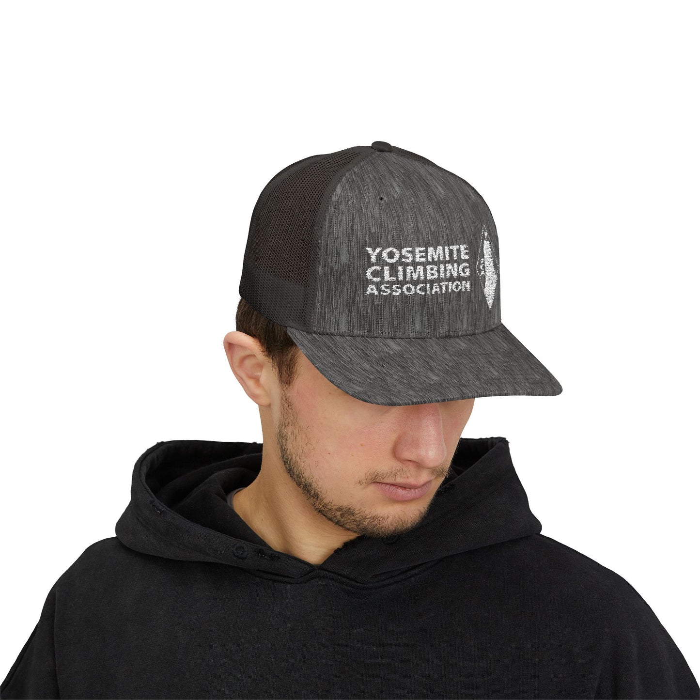 Yosemite Climbing Association Snapback Trucker Cap, Silk Screen Logo