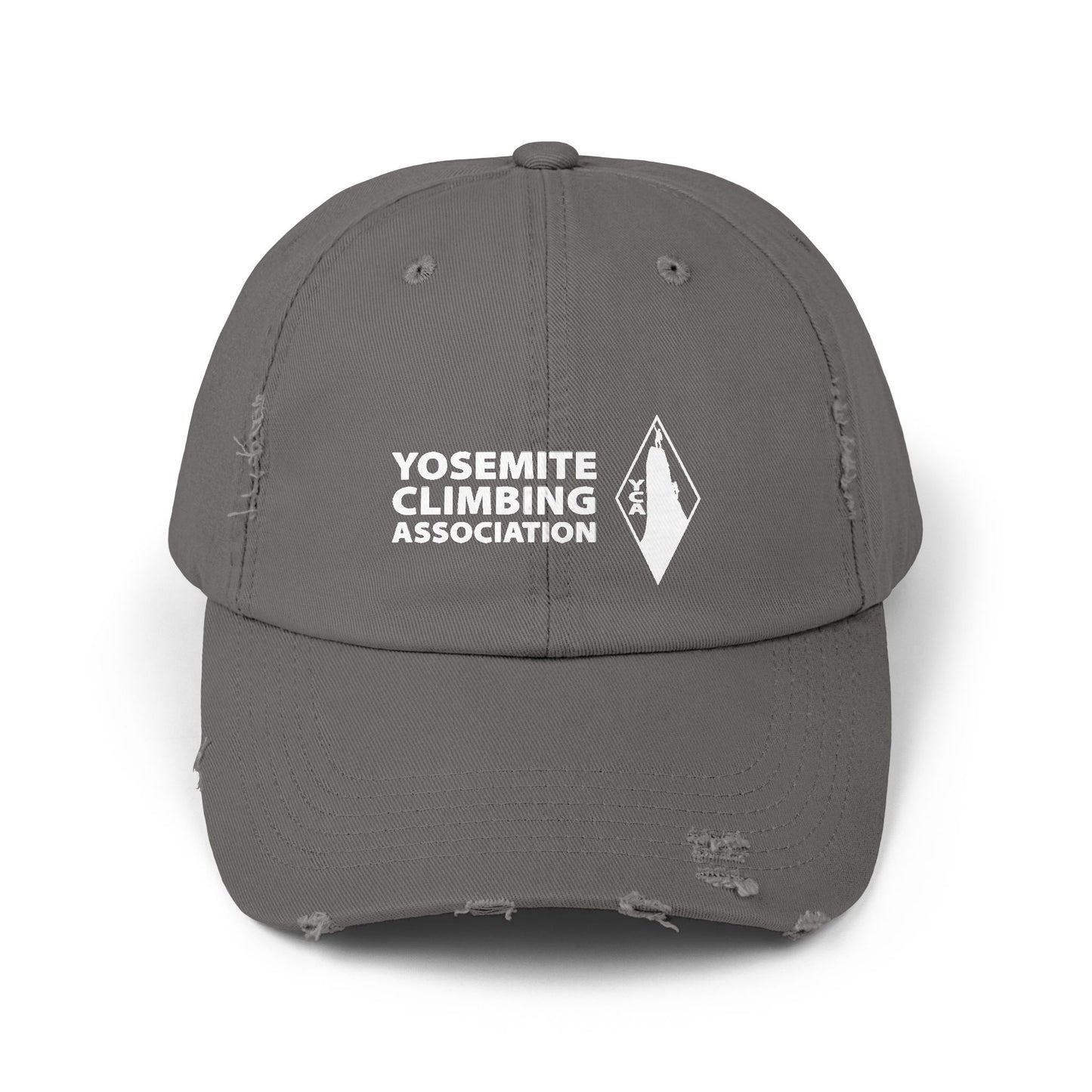 Yosemite Climbing Association Distressed Cap with Silk Screened Logo