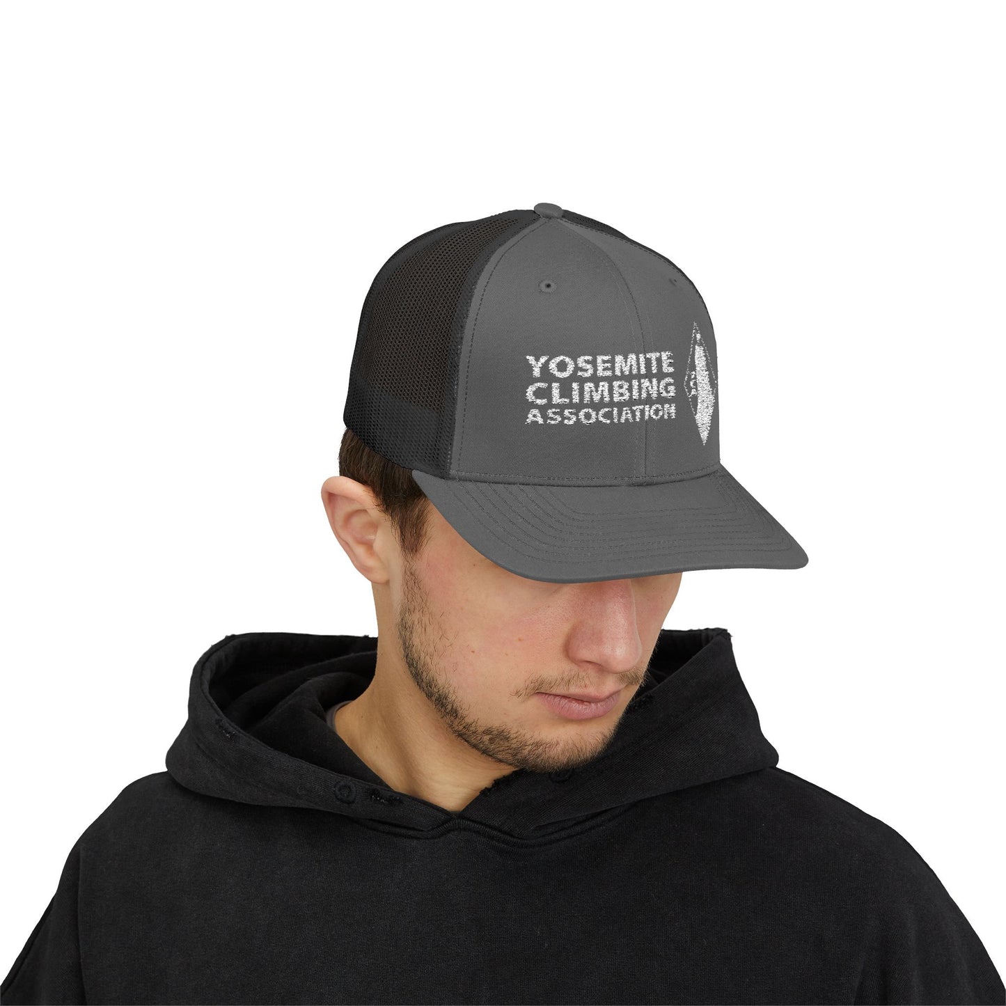 Yosemite Climbing Association Snapback Trucker Cap, Silk Screen Logo