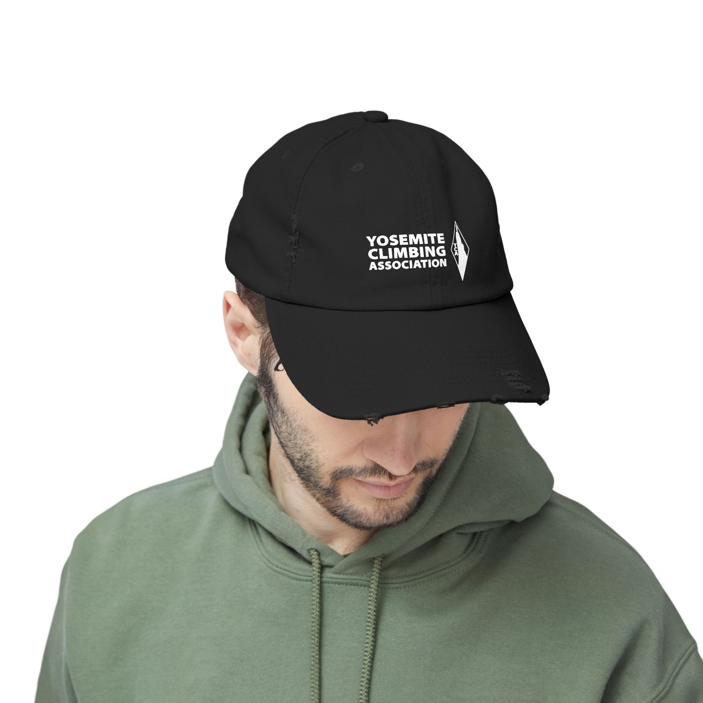 Yosemite Climbing Association Distressed Cap with Silk Screened Logo