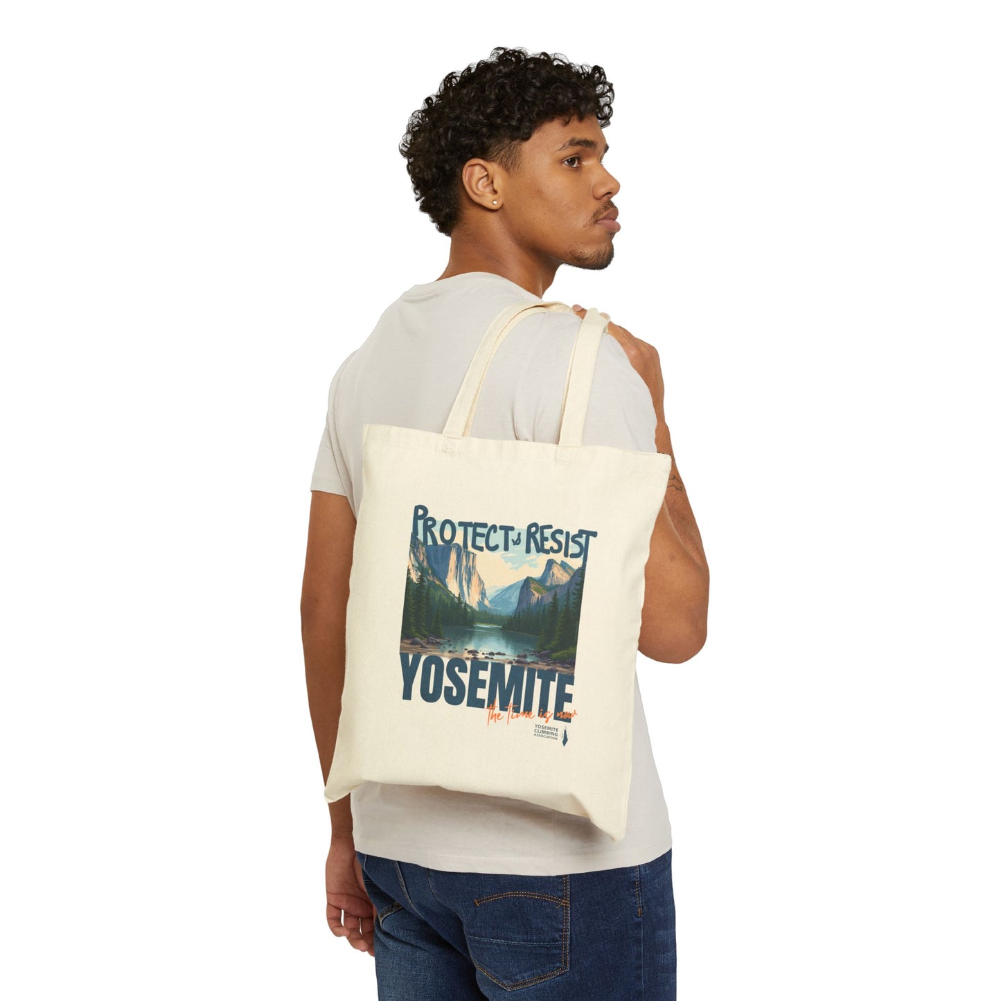 Eco-Friendly Cotton Canvas Tote Bag. Protect & Resist: Limited Series. Natural.