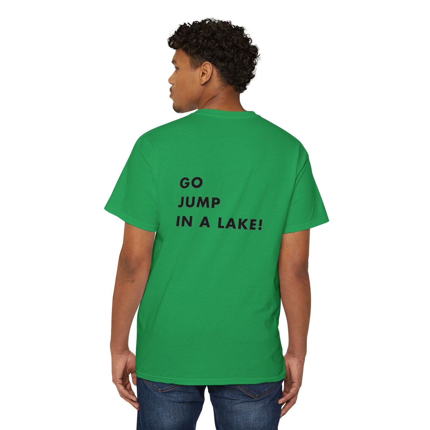 Go Jump in a Lake - Unisex Heavy Cotton Pocket Tee