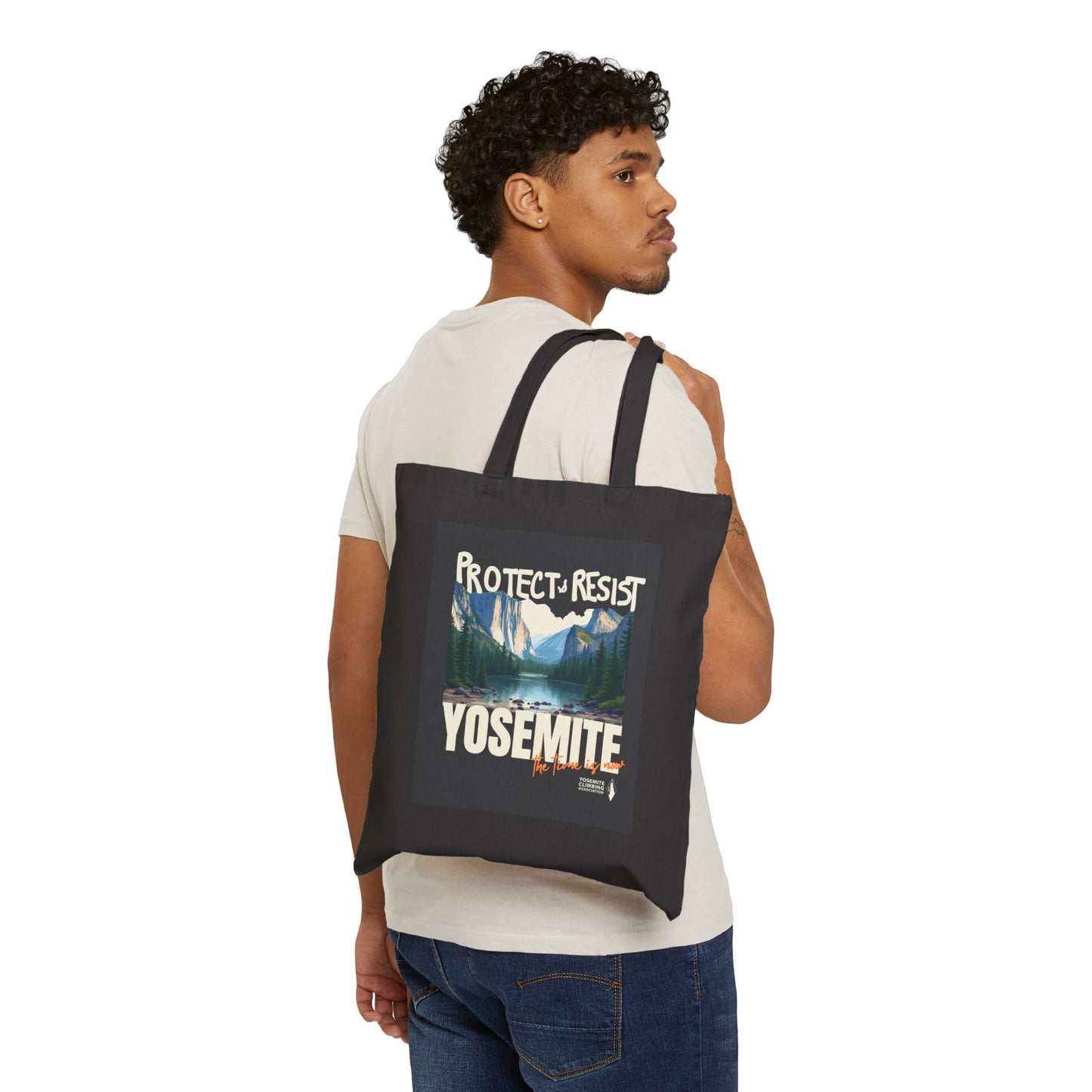 Eco-Friendly Cotton Canvas Tote Bag. Protect & Resist: Limited Series. Black.