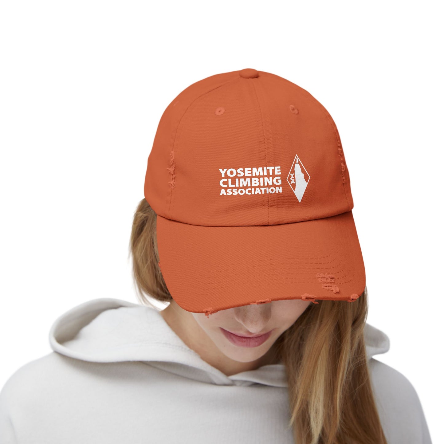 Yosemite Climbing Association Distressed Cap with Silk Screened Logo