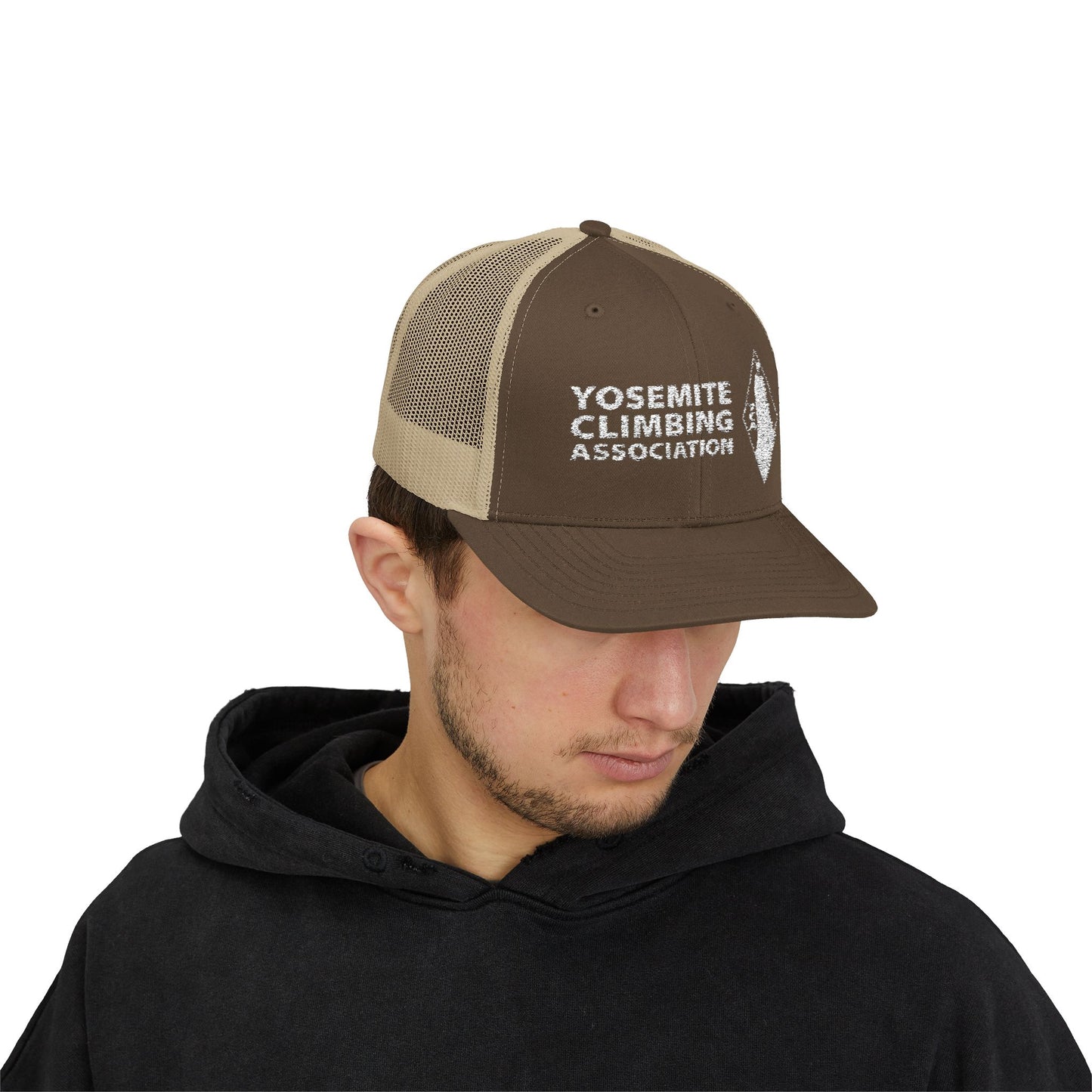 Yosemite Climbing Association Snapback Trucker Cap, Silk Screen Logo