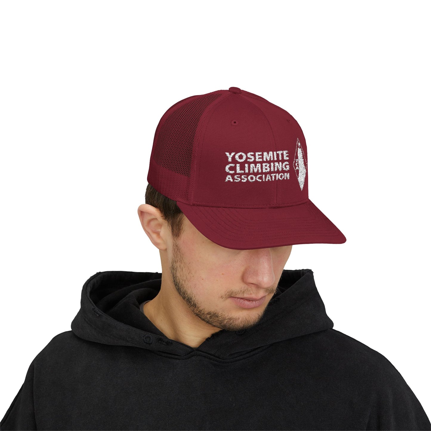 Yosemite Climbing Association Snapback Trucker Cap, Silk Screen Logo