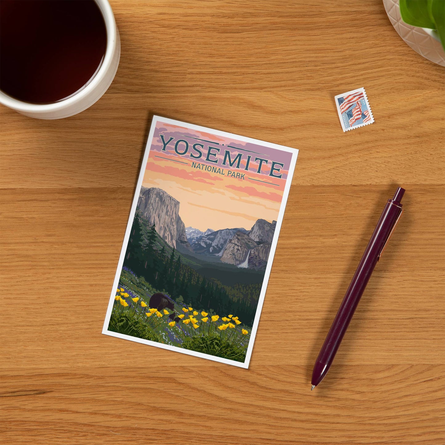 PREMIUM POSTCARDS Yosemite National Park, California, Bears