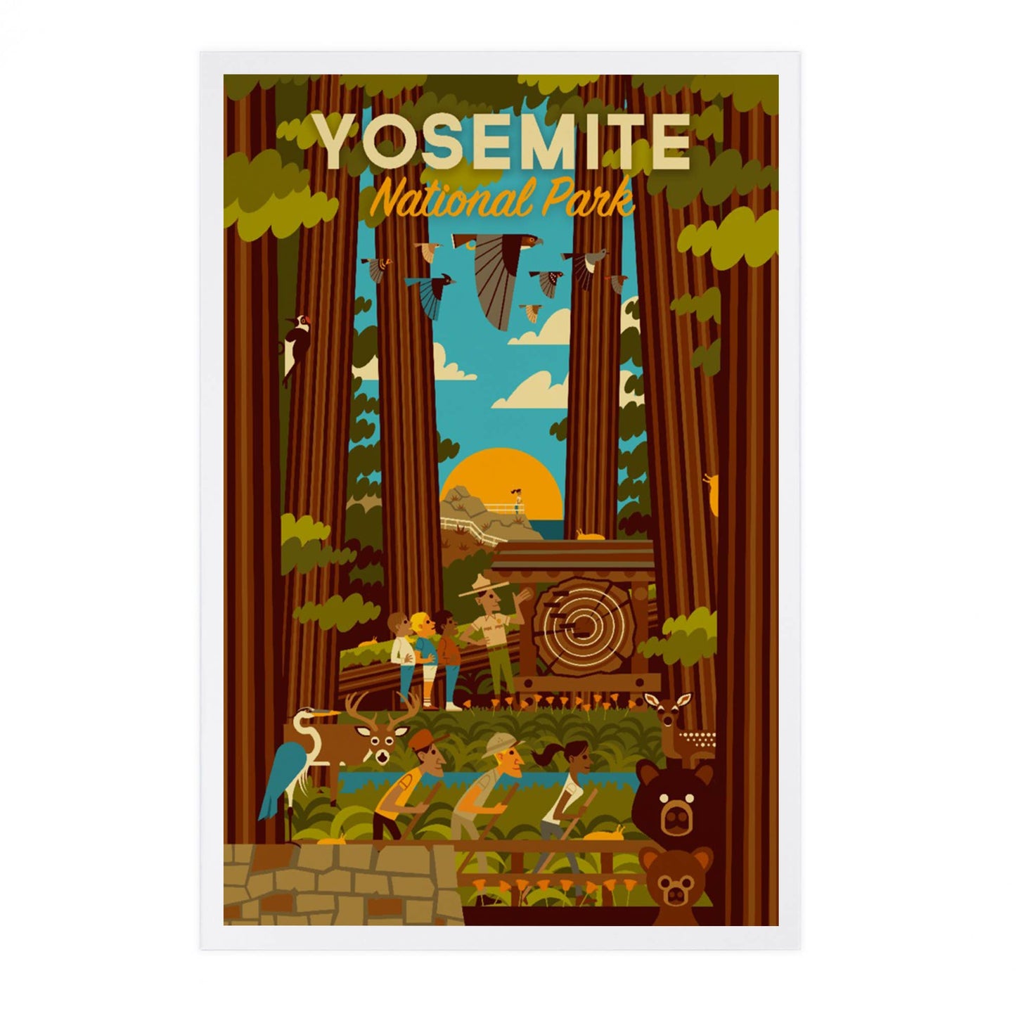 PREMIUM POSTCARDS Yosemite National Park Geometric 2