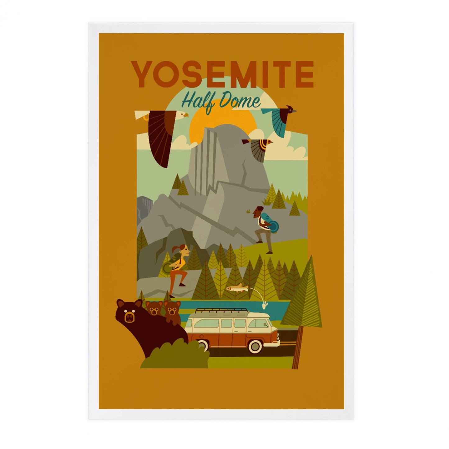 PREMIUM POSTCARDS Yosemite National Park, CA, Half Dome 2