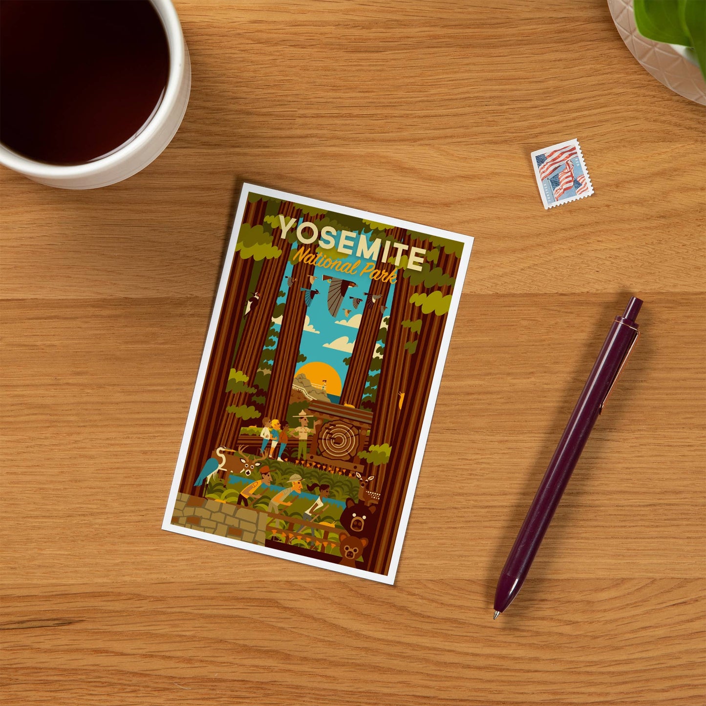 PREMIUM POSTCARDS Yosemite National Park Geometric 2