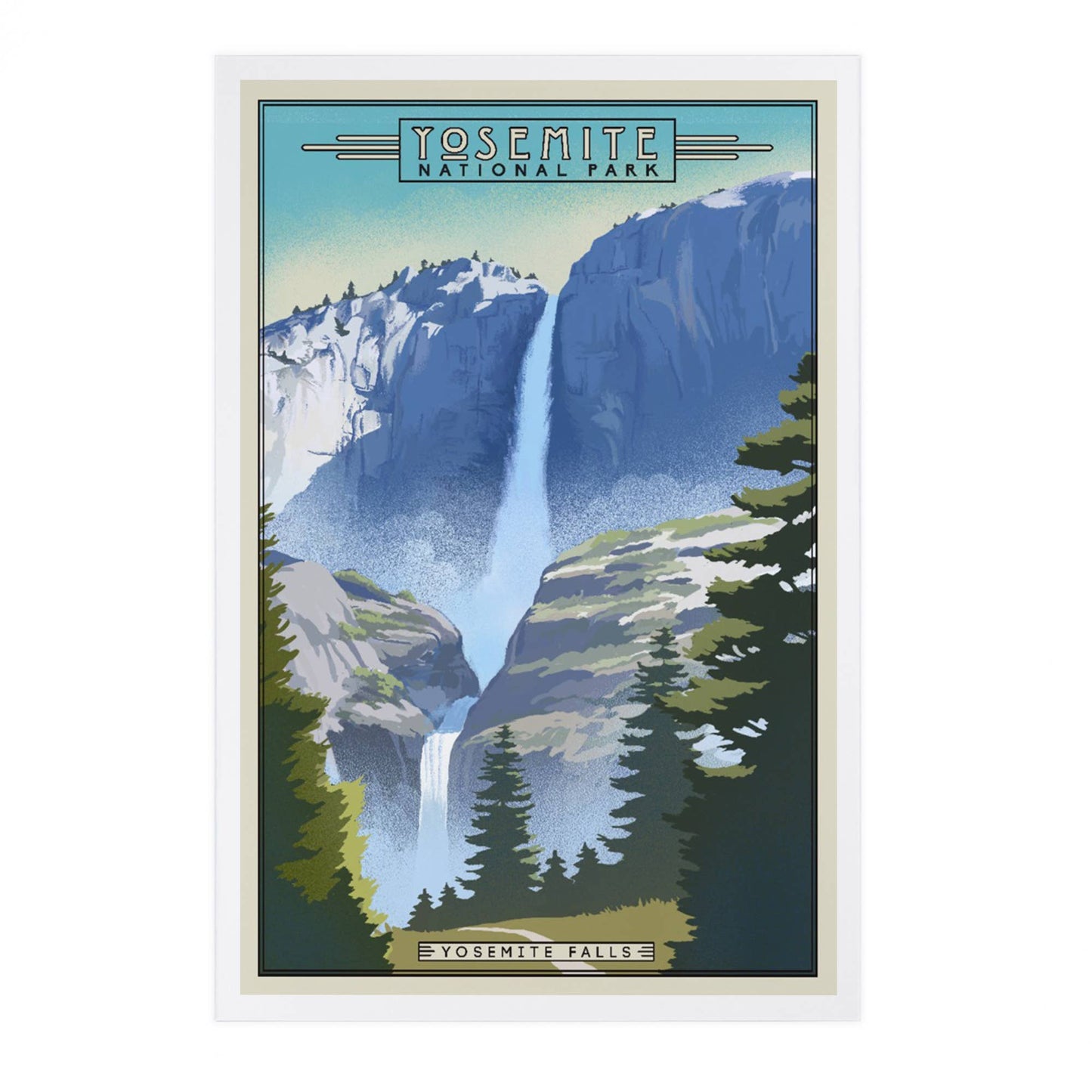 PREMIUM POSTCARDS Yosemite National Park Falls Litho