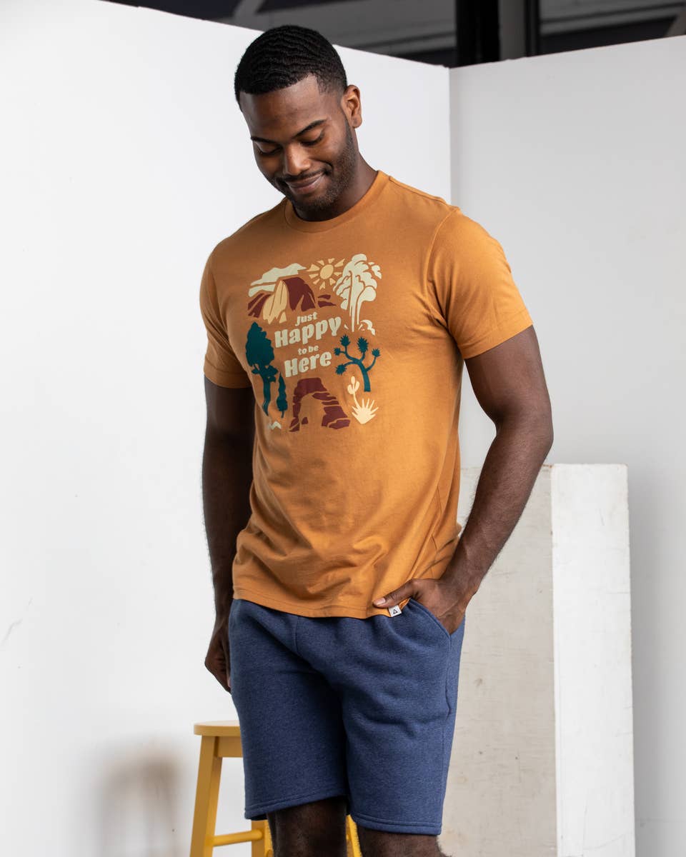 Just Happy to Be Here T-shirt: XL, Canyon