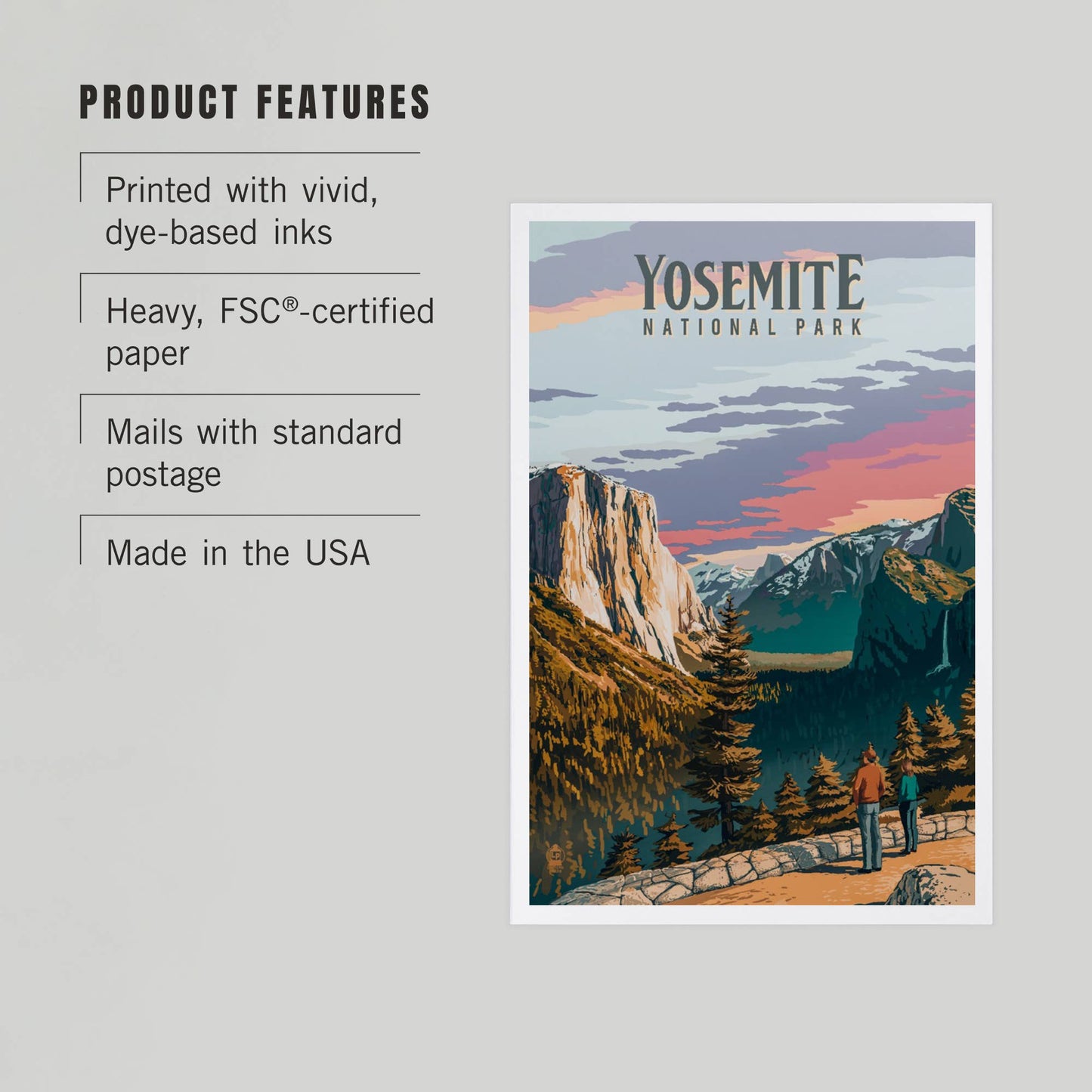 PREMIUM POSTCARDS Yosemite National Park, California