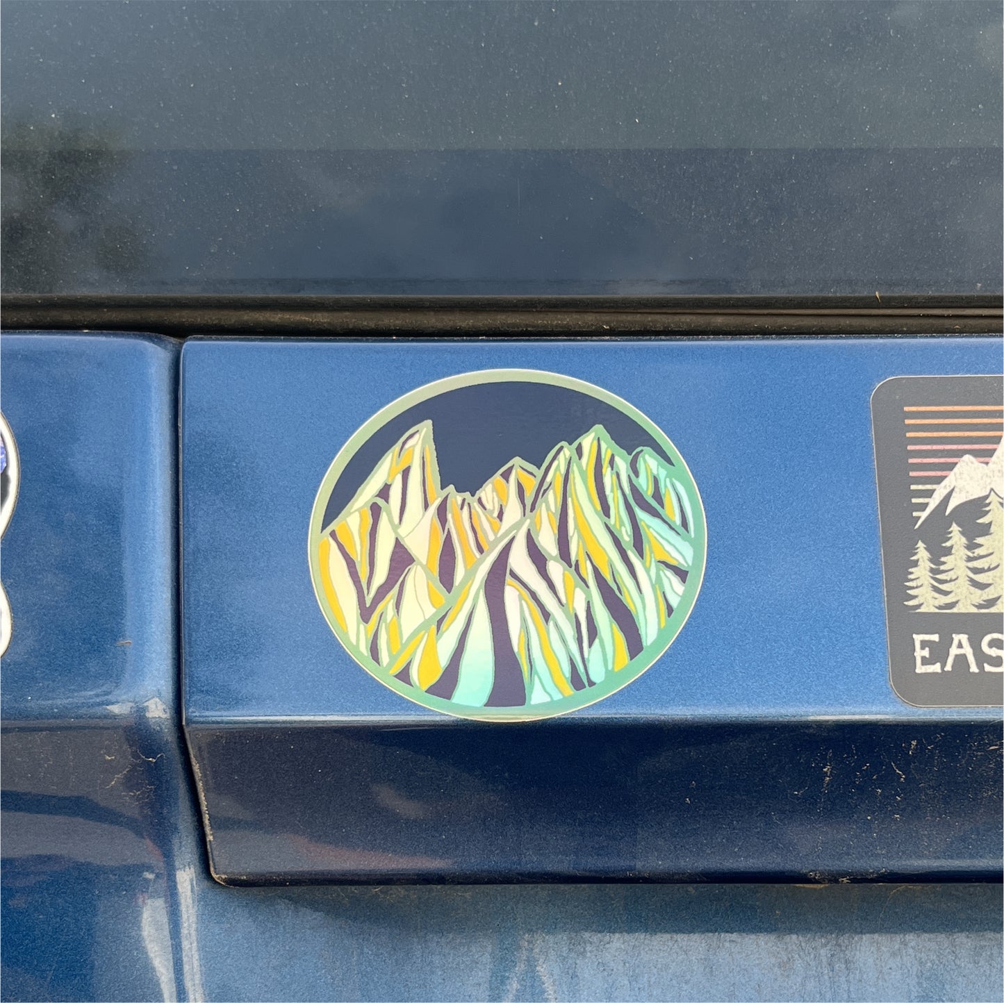 Holographic Mountains Sticker