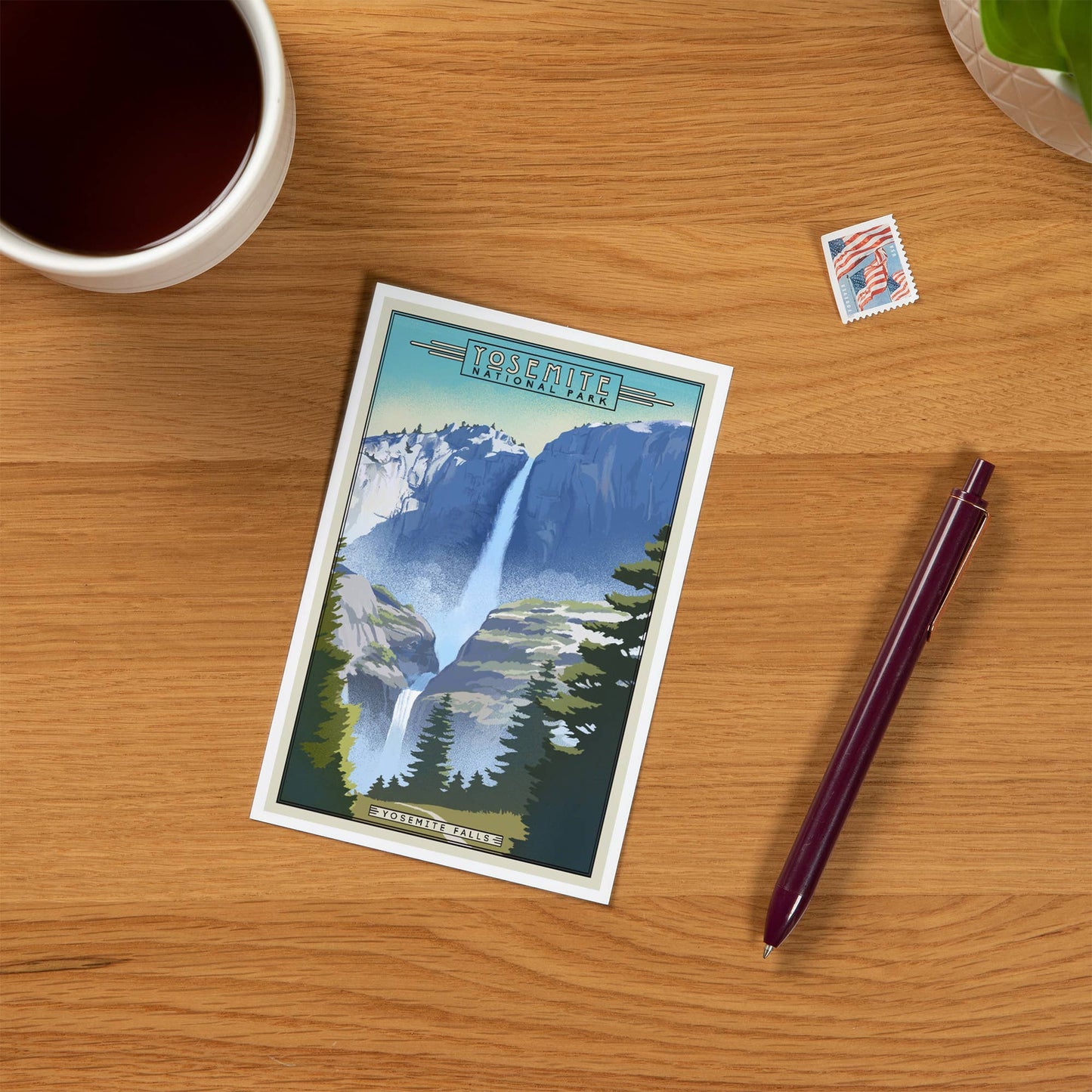 PREMIUM POSTCARDS Yosemite National Park Falls Litho