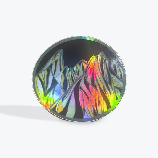 Holographic Mountains Sticker
