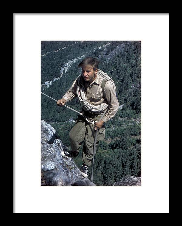 Royal Robbins on Lower Spire 1952 | Framed Photo Print