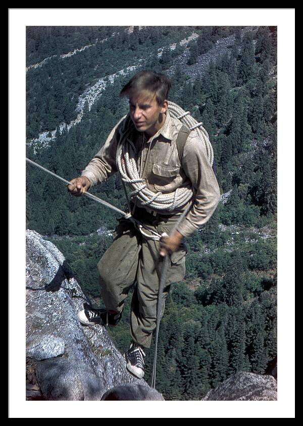 Royal Robbins on Lower Spire 1952 | Framed Photo Print