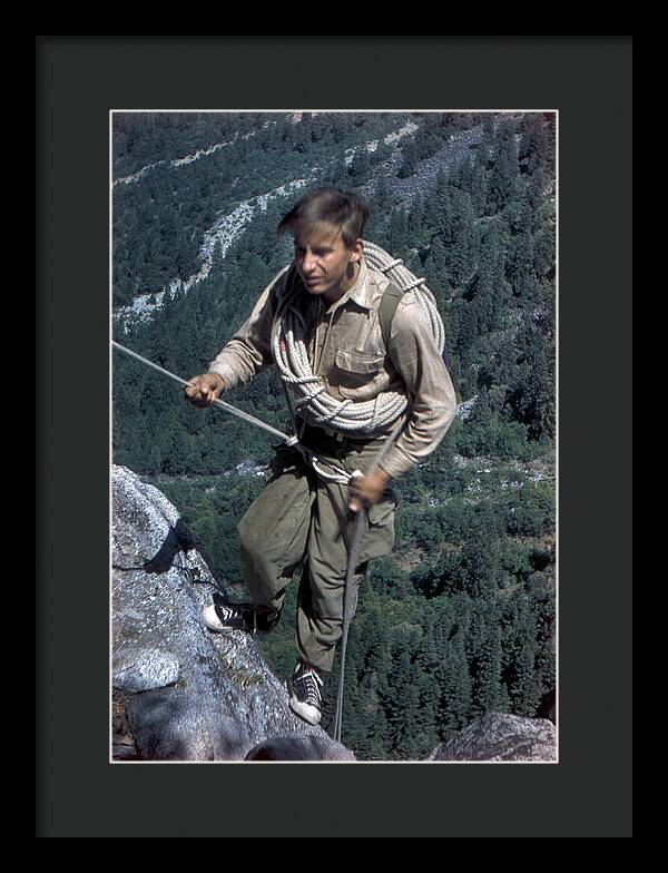 Royal Robbins on Lower Spire 1952 | Framed Photo Print