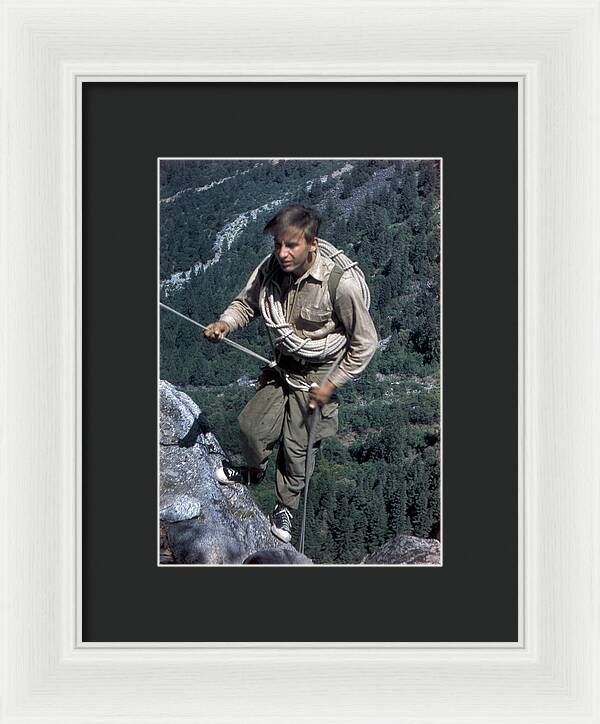 Royal Robbins on Lower Spire 1952 | Framed Photo Print