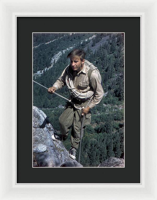 Royal Robbins on Lower Spire 1952 | Framed Photo Print