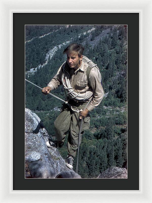 Royal Robbins on Lower Spire 1952 | Framed Photo Print