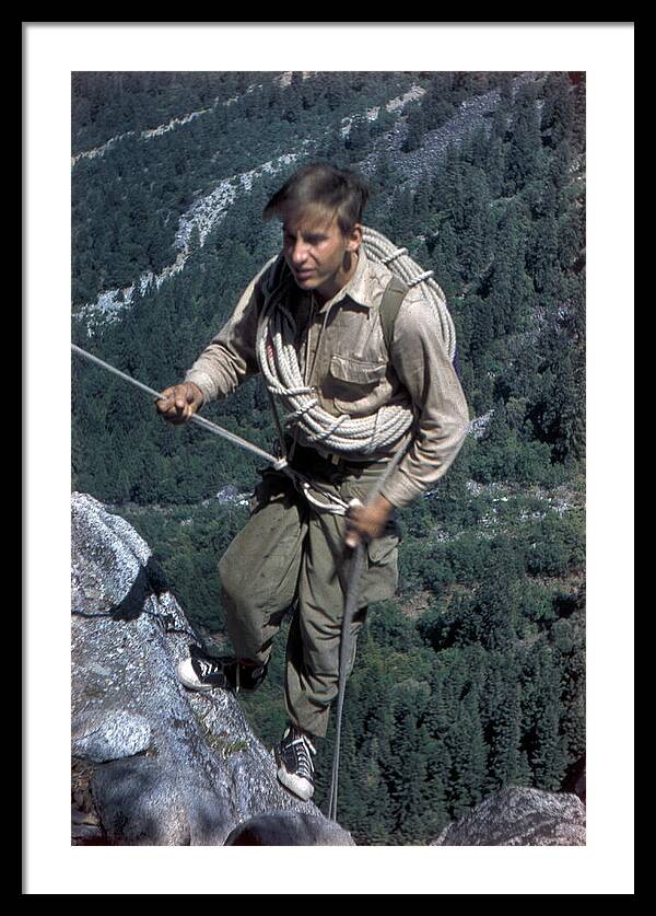 Royal Robbins on Lower Spire 1952 | Framed Photo Print