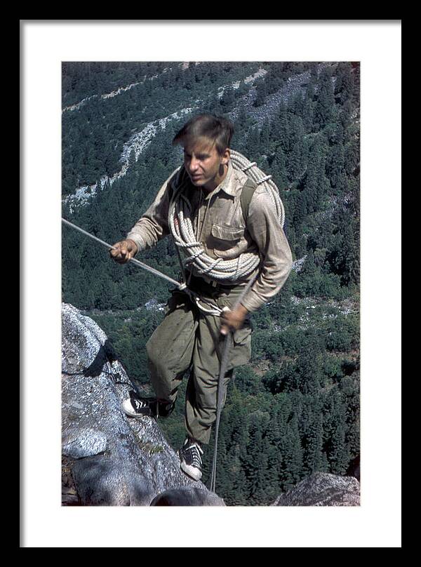 Royal Robbins on Lower Spire 1952 | Framed Photo Print