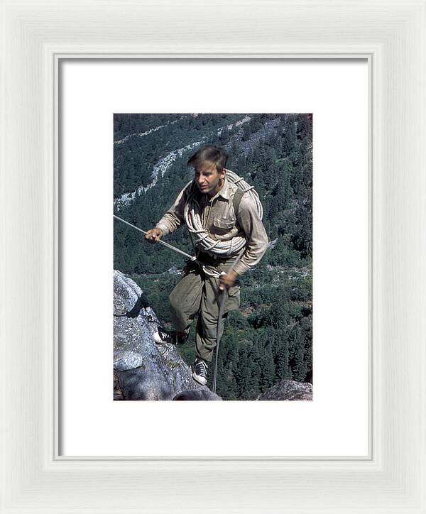 Royal Robbins on Lower Spire 1952 | Framed Photo Print