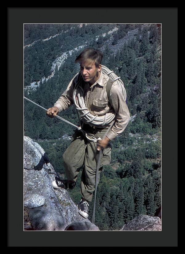 Royal Robbins on Lower Spire 1952 | Framed Photo Print