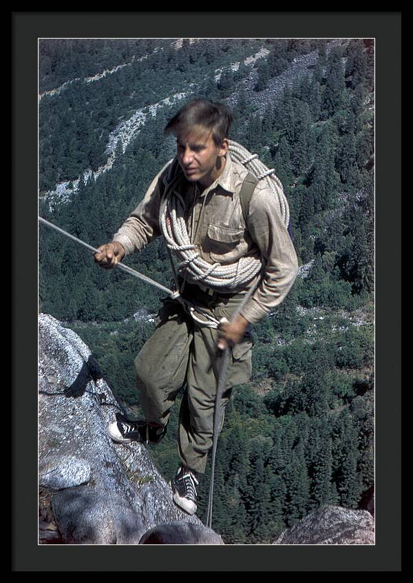 Royal Robbins on Lower Spire 1952 | Framed Photo Print
