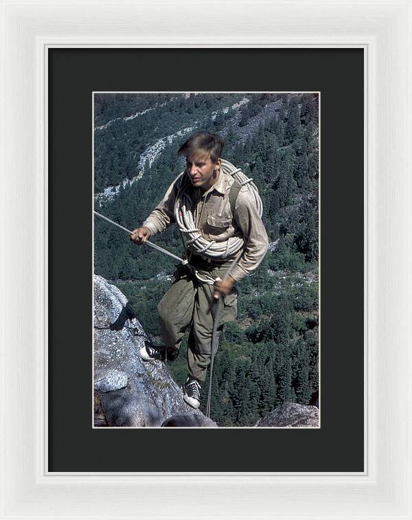 Royal Robbins on Lower Spire 1952 | Framed Photo Print