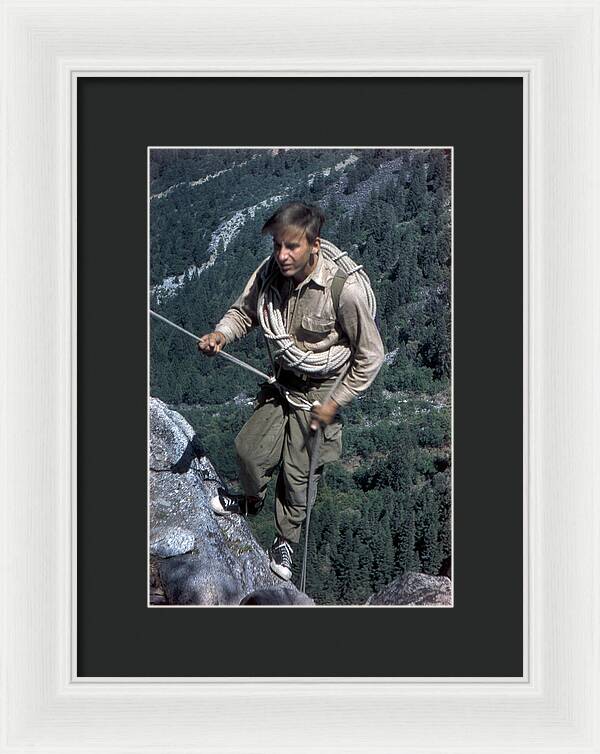Royal Robbins on Lower Spire 1952 | Framed Photo Print