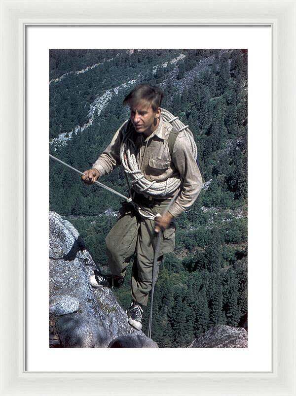 Royal Robbins on Lower Spire 1952 | Framed Photo Print