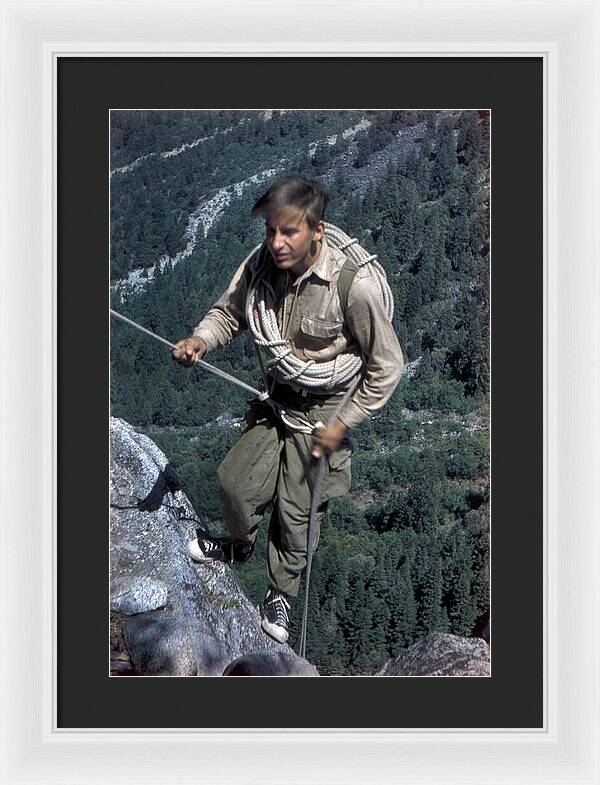 Royal Robbins on Lower Spire 1952 | Framed Photo Print