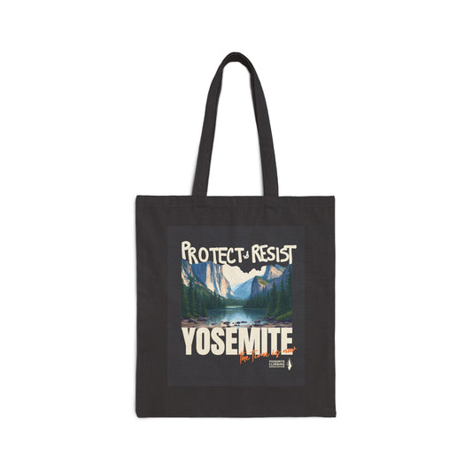 Eco-Friendly Cotton Canvas Tote Bag.  Protect & Resist: Limited Series. Black.