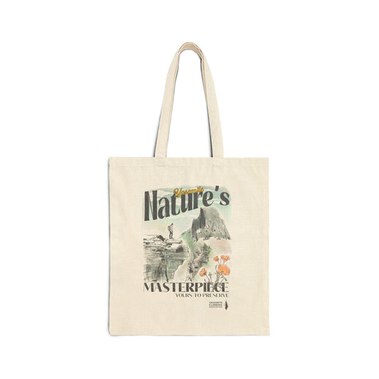 Nature's Masterpiece Cotton Tote Bag - Yosemite Climbing Association