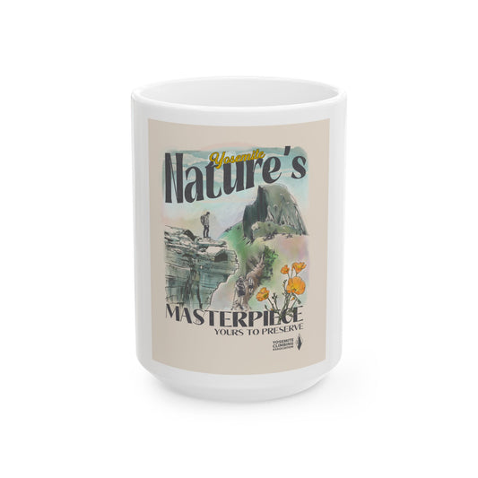 Nature's Masterpiece Ceramic Mug - Perfect Gift for Yosemite Lovers