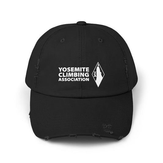 Yosemite Climbing Association Distressed Cap with Silk Screened Logo