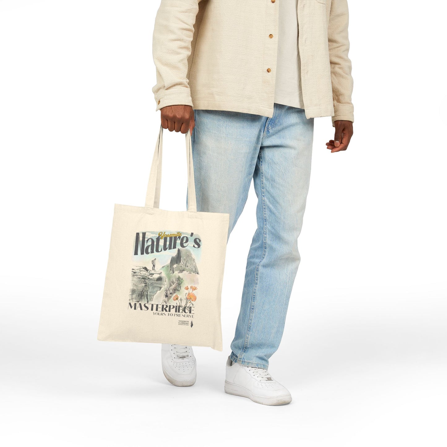 Nature's Masterpiece Cotton Tote Bag - Yosemite Climbing Association