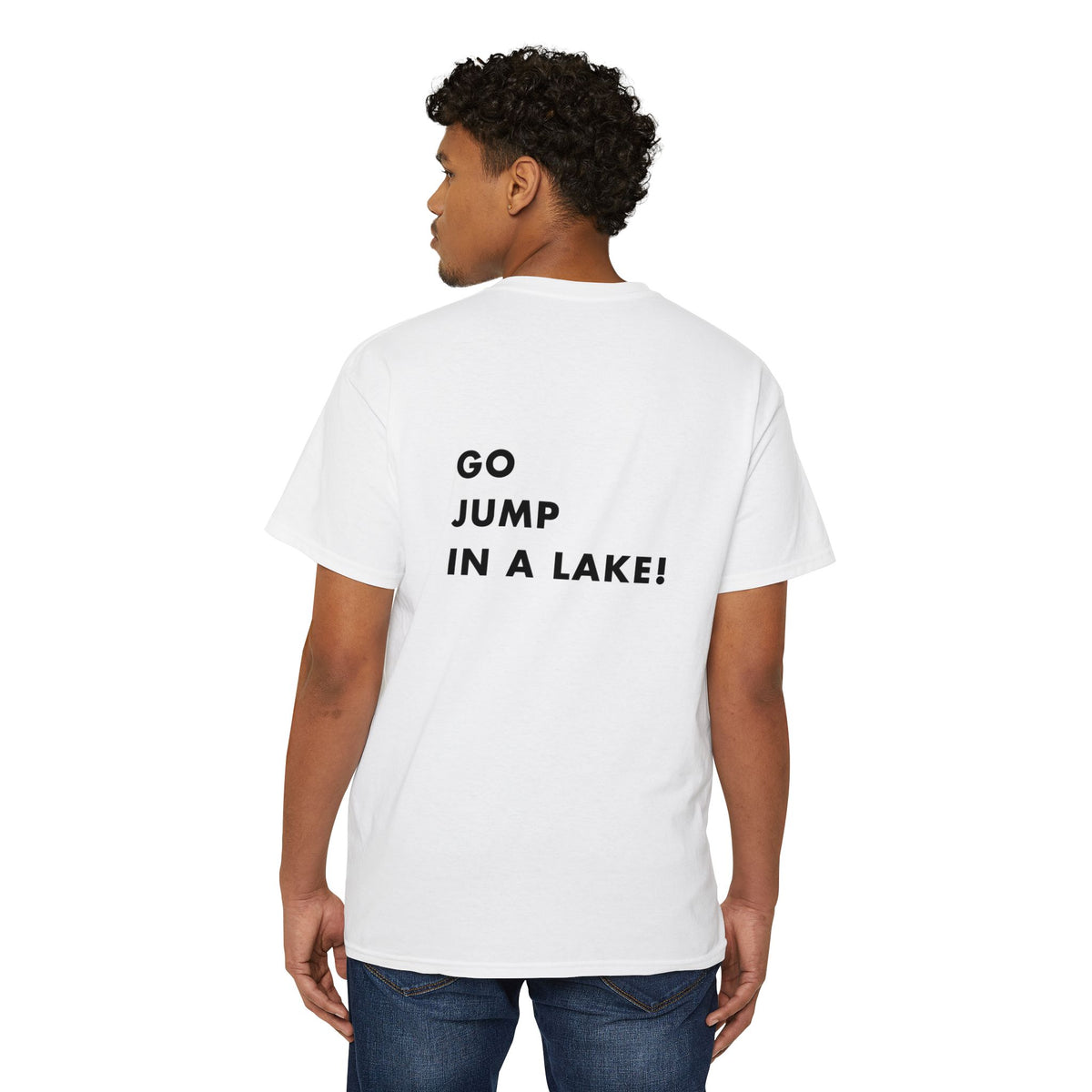 Go Jump in a Lake - Unisex Heavy Cotton Pocket Tee